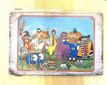 1976年マクドナルド ポスター　看板　アメトイ4枚セット フレーム付き 1976年マクドナルド ポスター 看板 アメトイ4枚セット フレーム付き